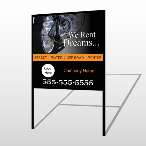 Rent Dreams 109 H Frame Sign