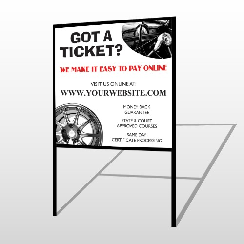 Steering Wheel 154 H-Frame Sign