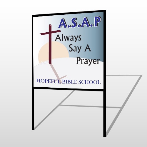 Sunrise Cross 164 H-Frame Sign