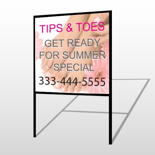 Tips & Toes 488 H Frame Sign