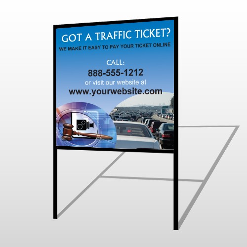 Traffic Cars 151 H-Frame Sign