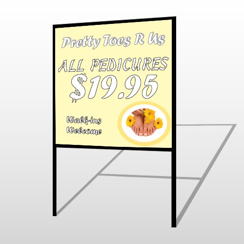 Yellow Pedicure 294 H Frame Sign