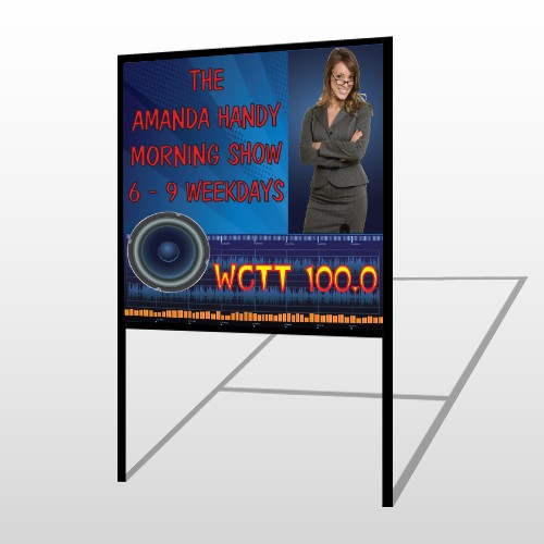 Amp Morning Show 439 H Frame Sign