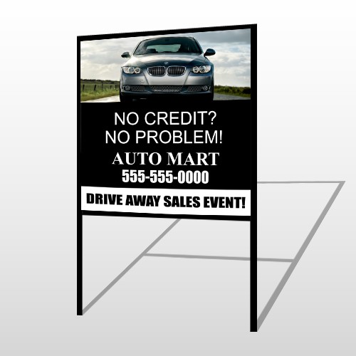 Auto Mart 114 H Frame Sign