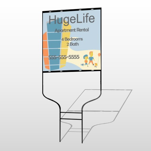 Apartment Building 29 Round Rod  Sign