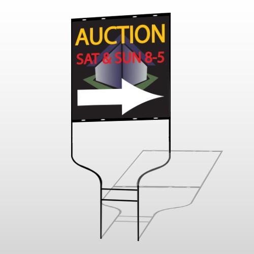 Auction Corner 701 Round Rod Sign
