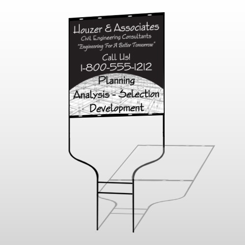 Black Planning 218 Round Rod Sign