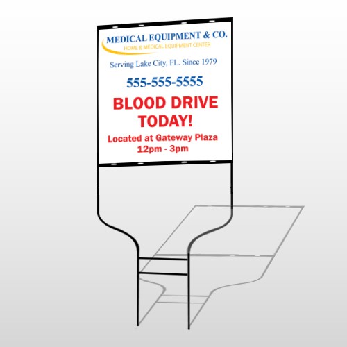 Blood Drive 97 Round Rod Sign