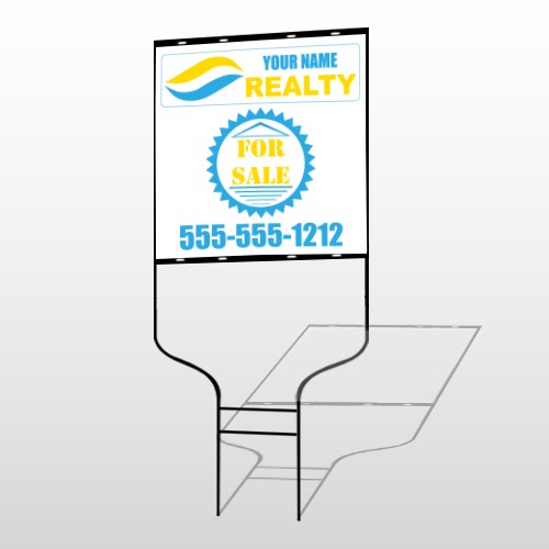 Blue Bottle Cap 658 Round Rod Sign