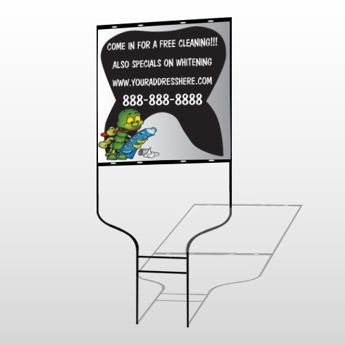 Brushing Germ 502 Round Rod Sign