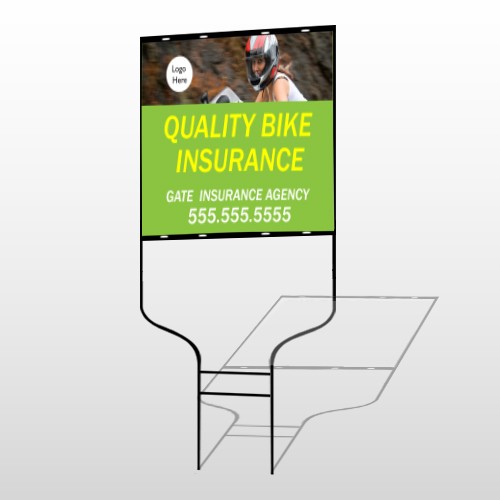 Bike Insurance 110 Round Rod Sign