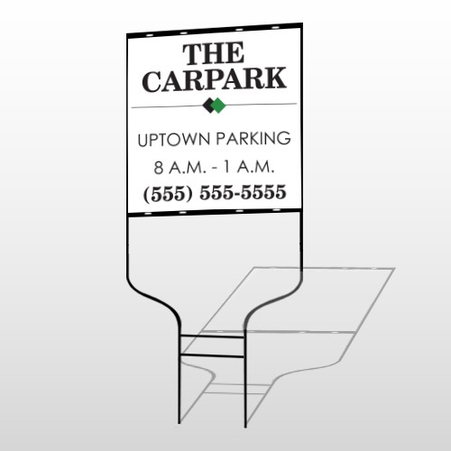 Car Park 122 Round Rod Sign