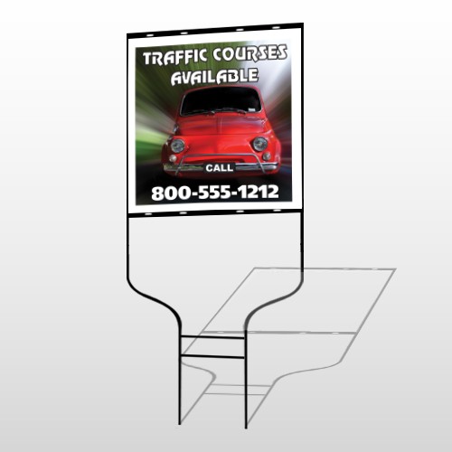 Car Traffic 153 Round Rod Sign