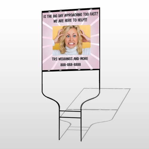 Crazy Wedding 411 Round Rod Sign