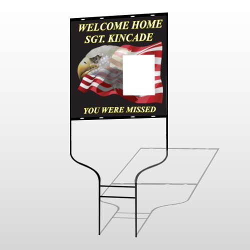Eagle Flag 307 Round Rod Sign