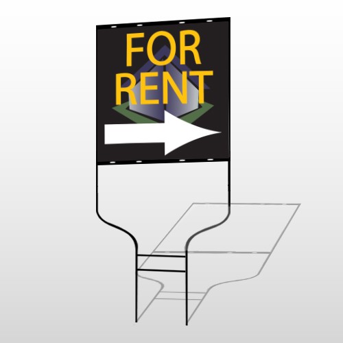 For Rent Corner 703 Round Rod Sign