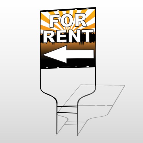For Rent 720 Round Rod Sign
