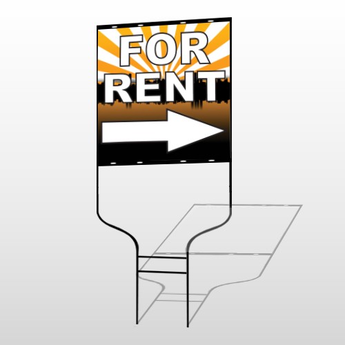 For Rent 721 Round Rod Sign