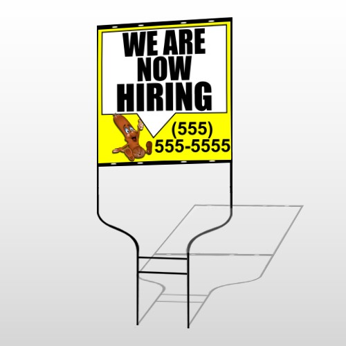 Hiring 54 Round Rod Sign