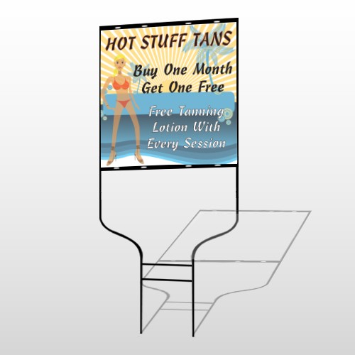 Hot Beach Tan 299 Round Rod Sign