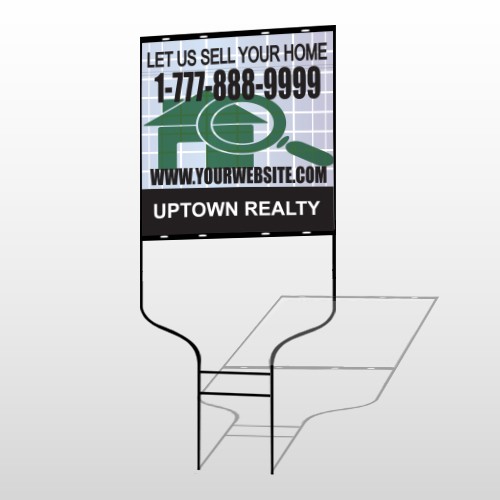 House Magnified 854 Round Rod Sign