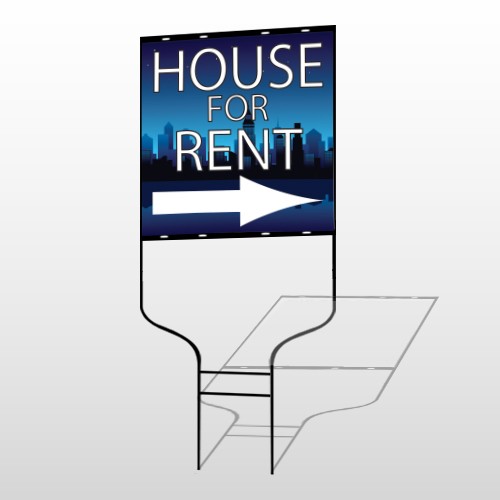 House Rent Night City 711 Round Rod Sign