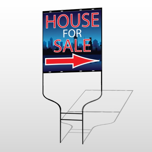 House Sale Night City 713 Round Rod Sign
