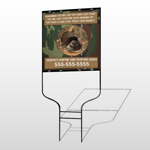 Hunt Turkey 409 Round Rod Sign