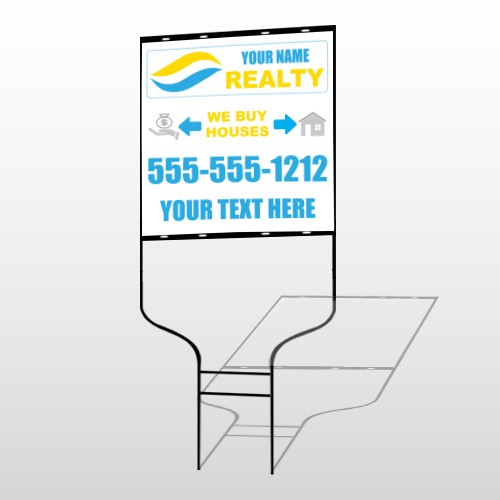 Money Bag And Home 659 Round Rod Sign