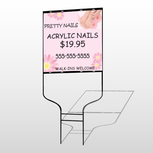 Nail Salon 291 Round Rod Sign