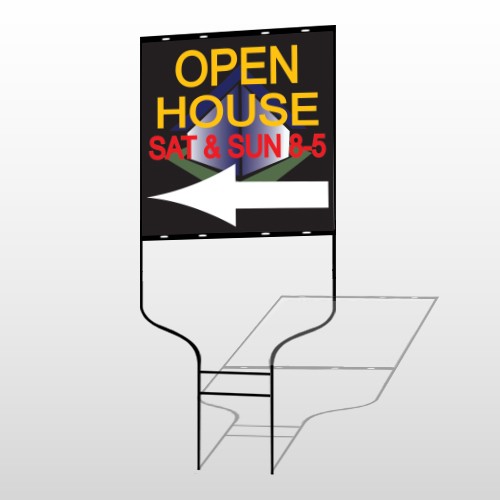 Open Corner 648 Round Rod Sign