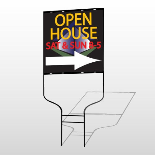 Open Corner 649 Round Rod Sign