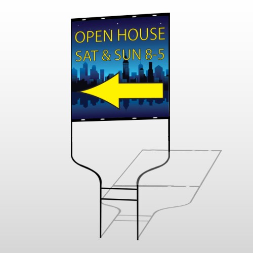 Open House Night City 706 Round Rod Sign