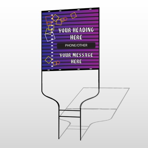 Purple Stripes 142 Round Rod Sign