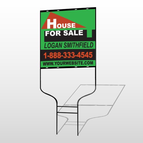 Red Roof House 855 Round Rod Sign