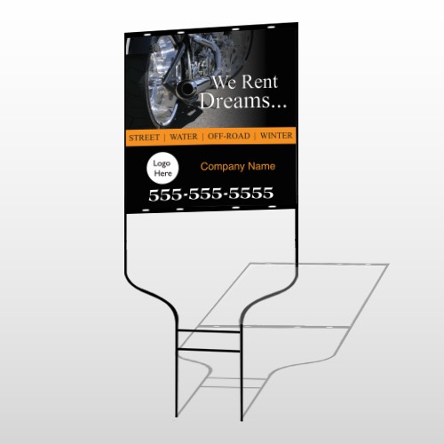 Rent Dreams 109 Round Rod Sign