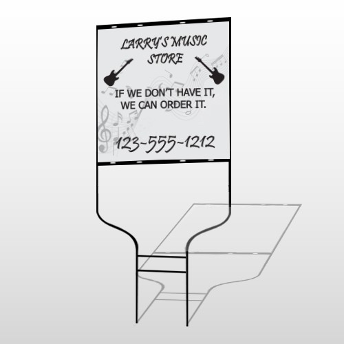 Silhouette Guitar 371 Round Rod Sign