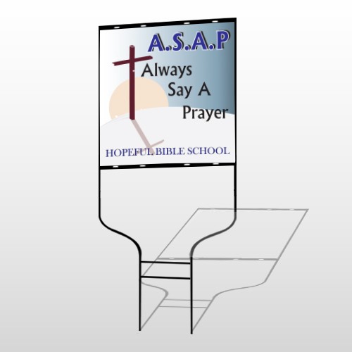 Sunrise Cross 164 Round Rod Sign