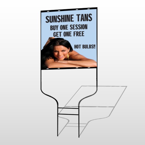 Sunshine Tans 297 Round Rod Sign