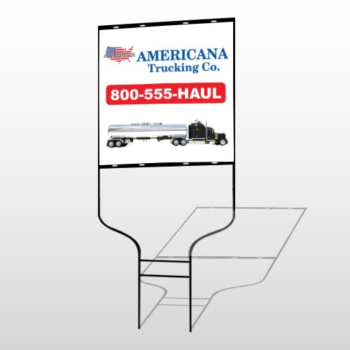 Tanker Truck 315 Round Rod Sign