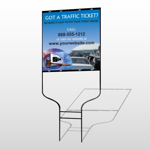 Traffic Cars 151 Round Rod Sign