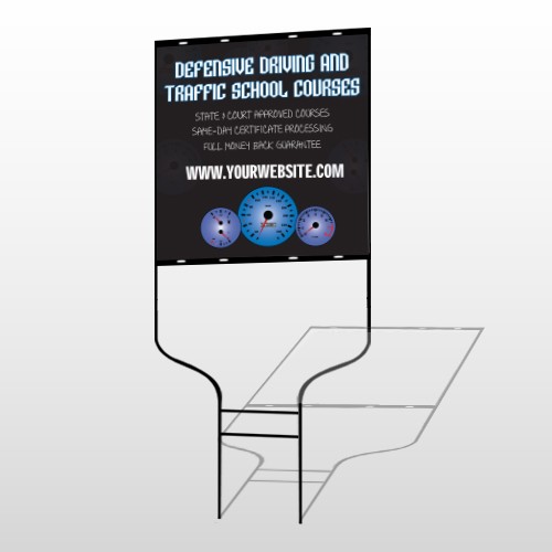 Traffic School 152 Round Rod Sign
