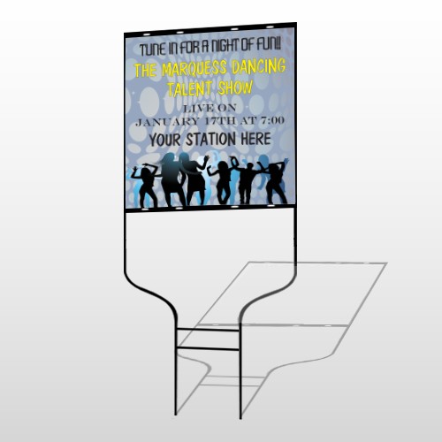 Talent Show 440 Round Rod Sign