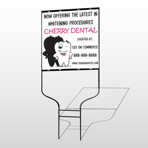 Winking Tooth 501 Round Rod Sign