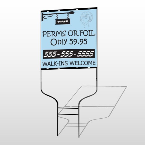 Woman Hair Sign 289 Round Rod Sign