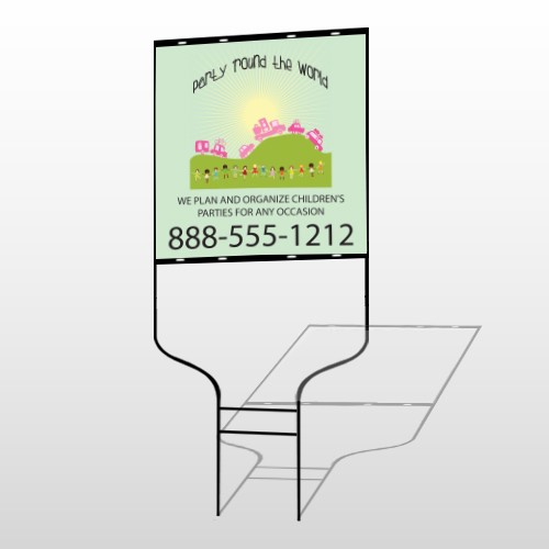 World Party Plan 520 Round Rod Sign