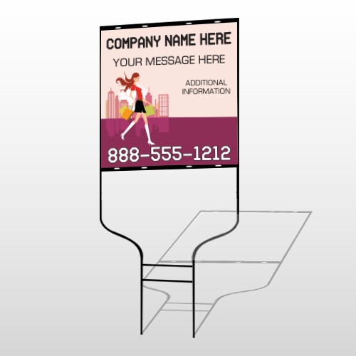 Fashion Shopping 179 Round Rod Sign