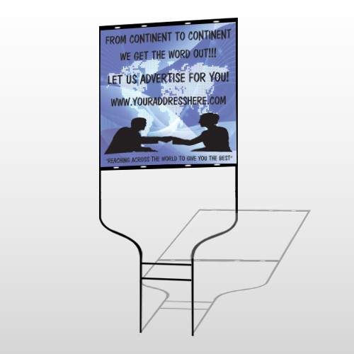 Map Silhouette 433 Round Rod Sign