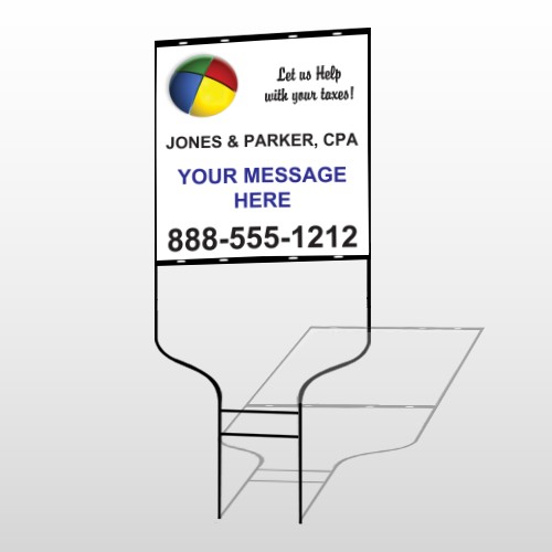 Pie Taxes 172 Round Rod Sign