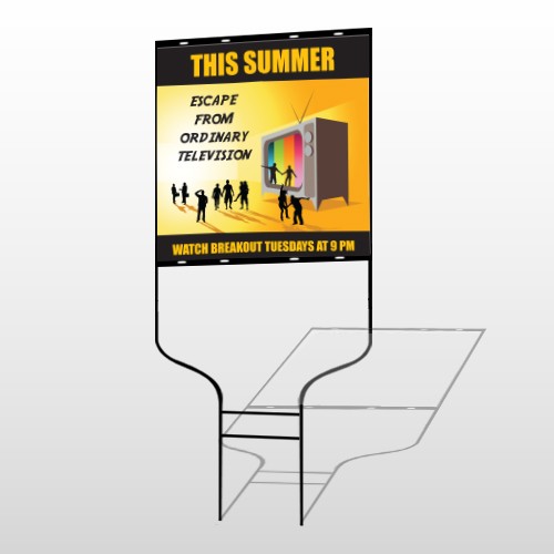 Television 525 Round Rod Sign